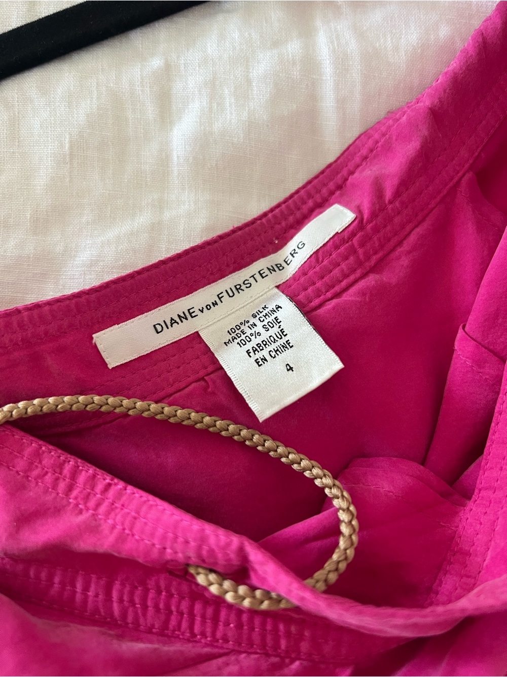Diane Von Furstenberg Hot Pink Midi Dress - Picture 4 of 4